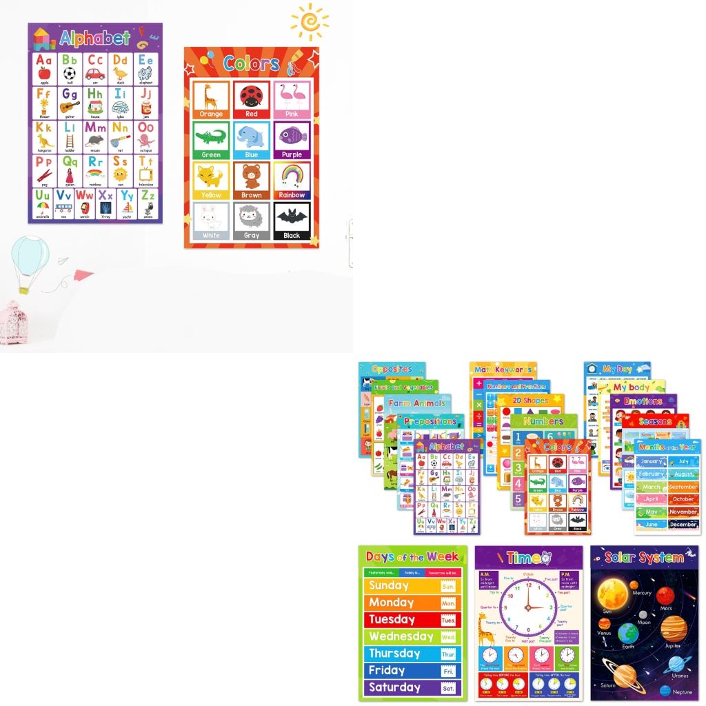 الرسوم البيانية الملصقة لتعلم  - مراجعة Kids Education Charts وسعره