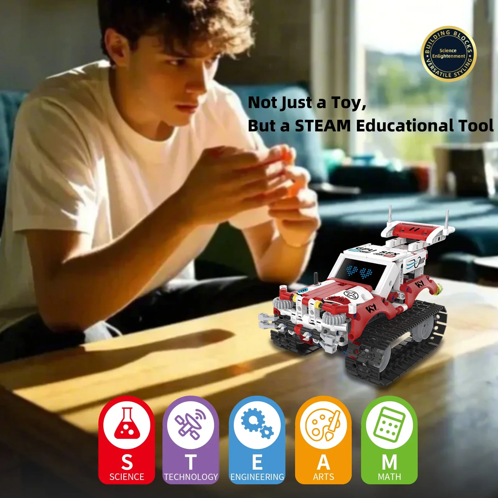 مجموعة مكعبات بناء سيارة روبوت - مراجعة Kids Education Free App وسعره